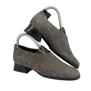Arche France Gray Suede Slip On Loafer Low Heel MSRP $225 UK 38 / US 7-7.5